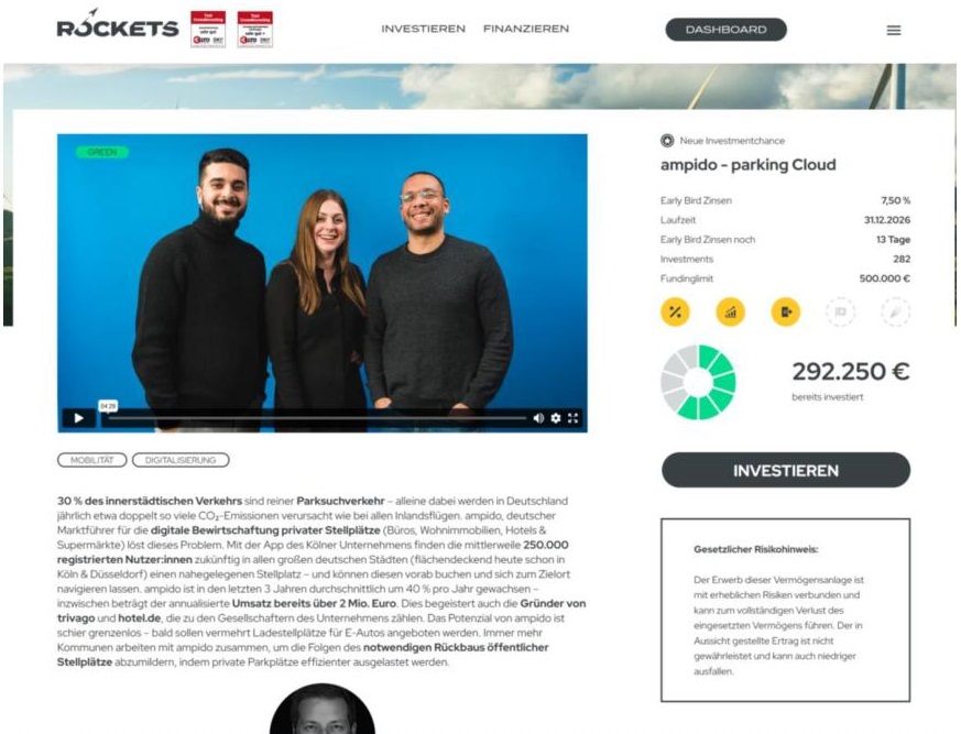 aguba crowdfunding ampido erschließt private Parkraeume
